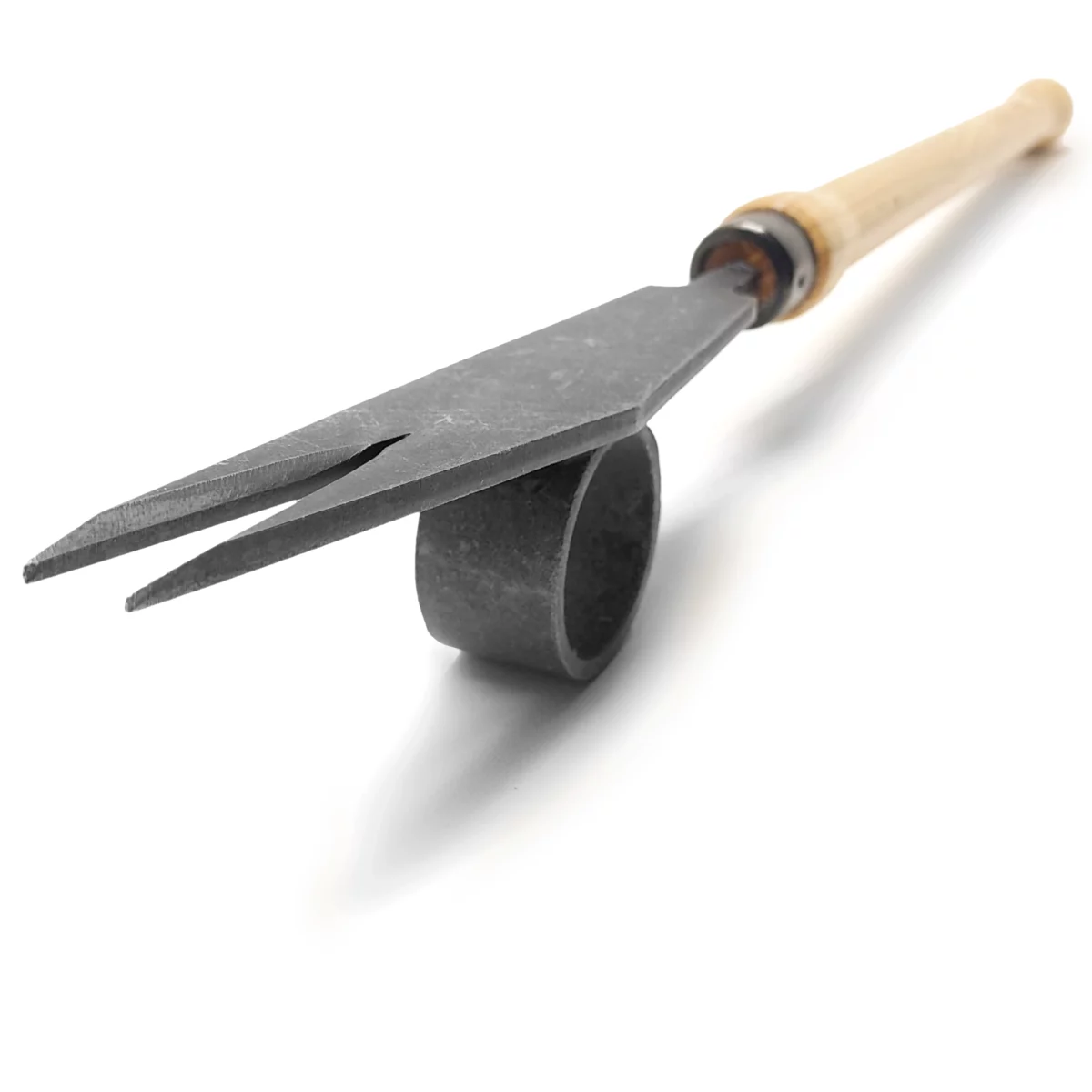 1361 - Nezāļu pļāvēja ar dzelzs gredzenu - 48 cm pelnu pogas rokturis - Image 3